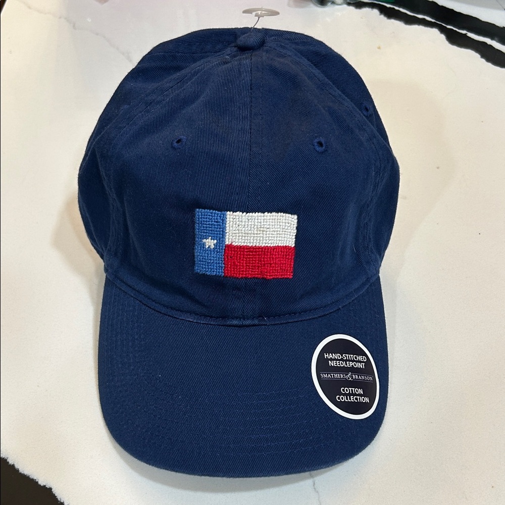 NWT Smathers & Branson Hat Cap Adjustable Strapback Embroidered Texas Flag